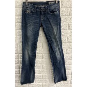 CHEVIGNON WOMENS JEANS SIZE 30‎ SKINNY MEDIUM WASH LOW RISE DENIM COWBOY
